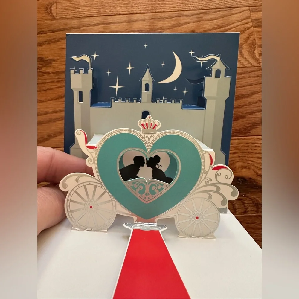 New Valentine's Day 3D Card PARALLEL LINES “Castle Wedding” with envelope.